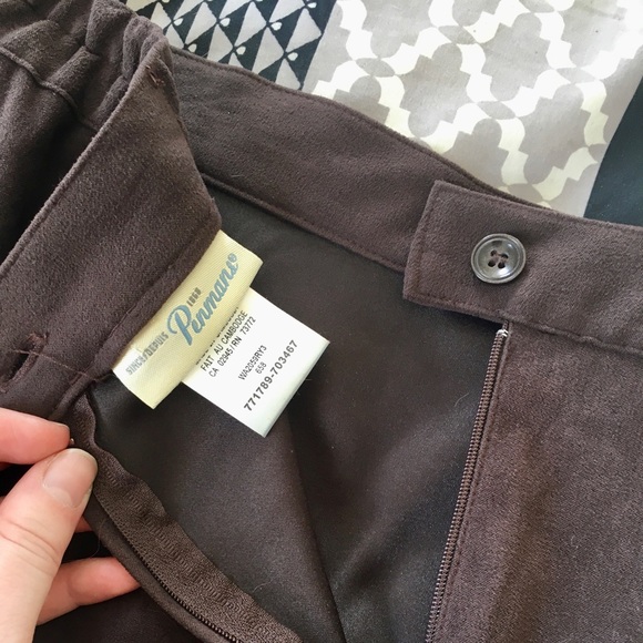 Vintage Suede Midi Pencil Skirt - Picture 2 of 3